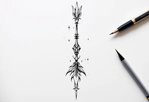 one  arrow  that look down tattoo idea