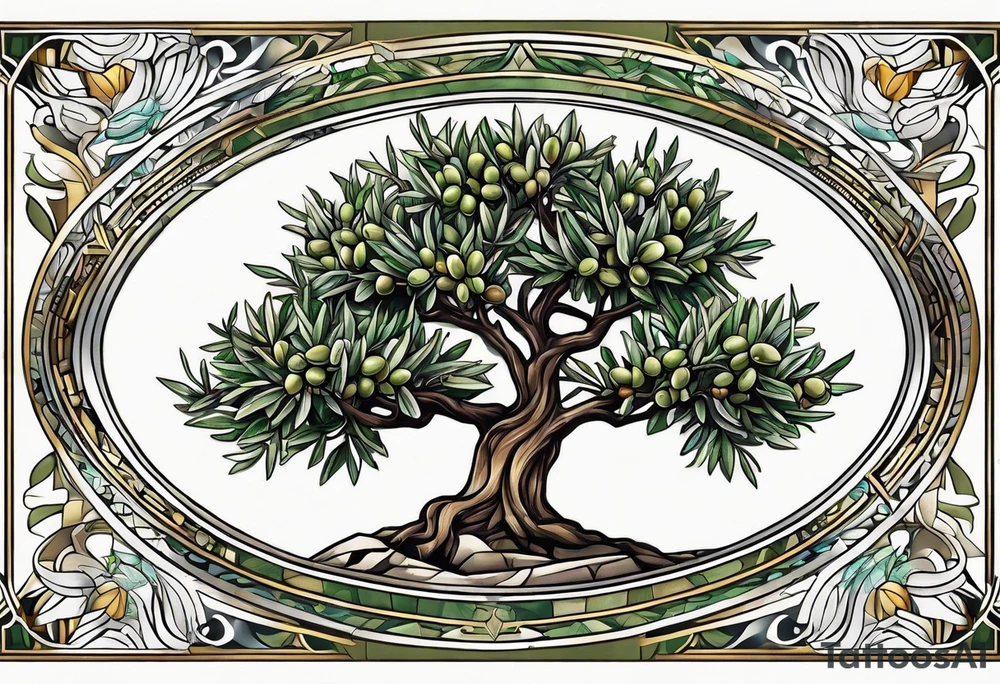 olive tree tattoo idea