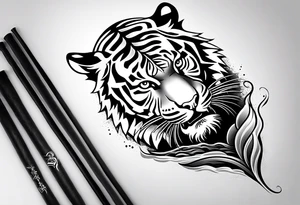 Tiger in water forearm tattoo tattoo idea