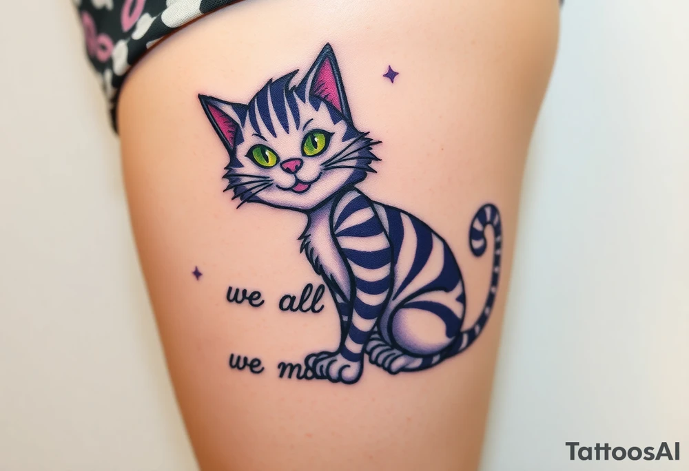 Cheshire cat, we're all mad here tattoo idea
