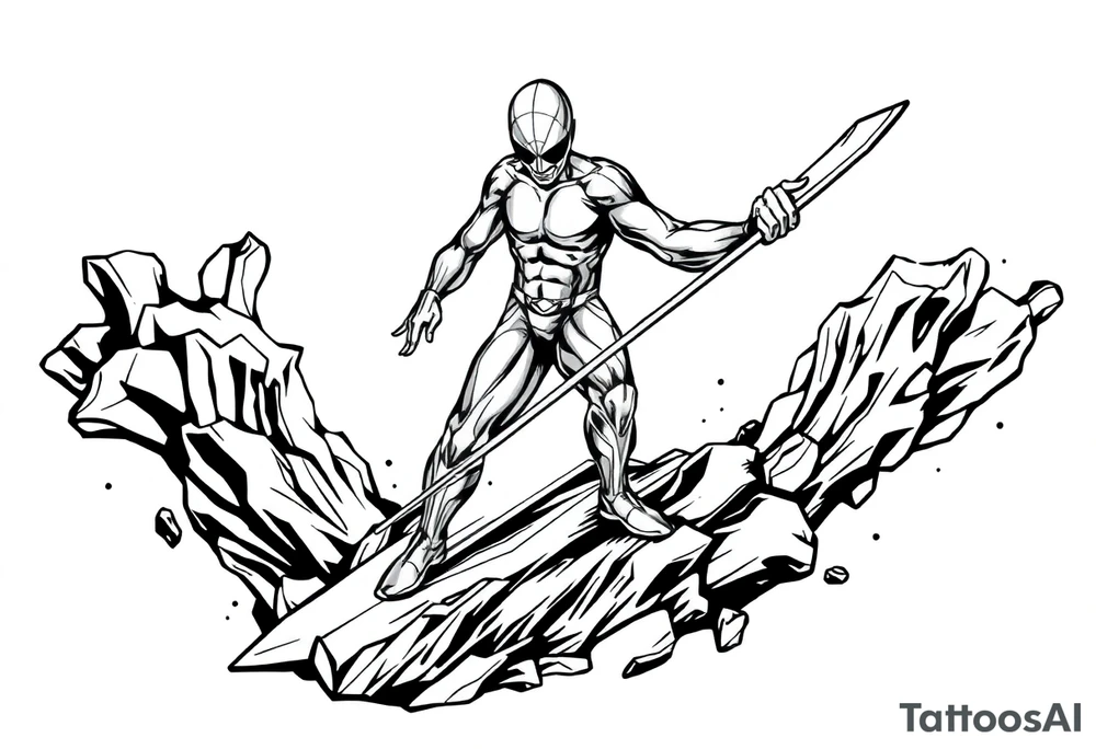 Silver Surfer comic accurate tattoo idea