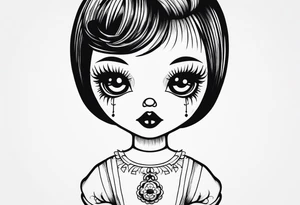 Creepy Doll tattoo idea