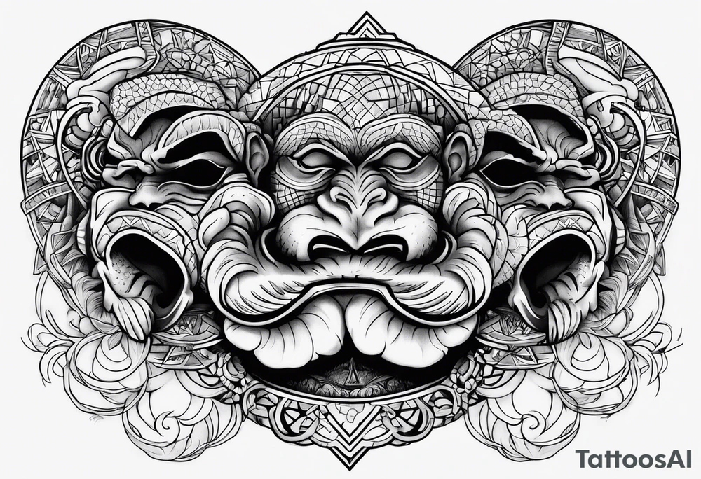 Deep Hear no evil speak no evil see no evil tattoo idea