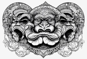 Deep Hear no evil speak no evil see no evil tattoo idea