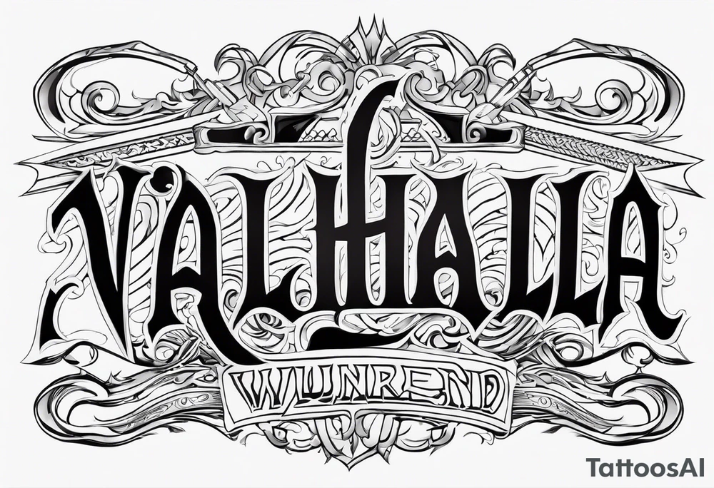 valhalla wounded sword tattoo idea