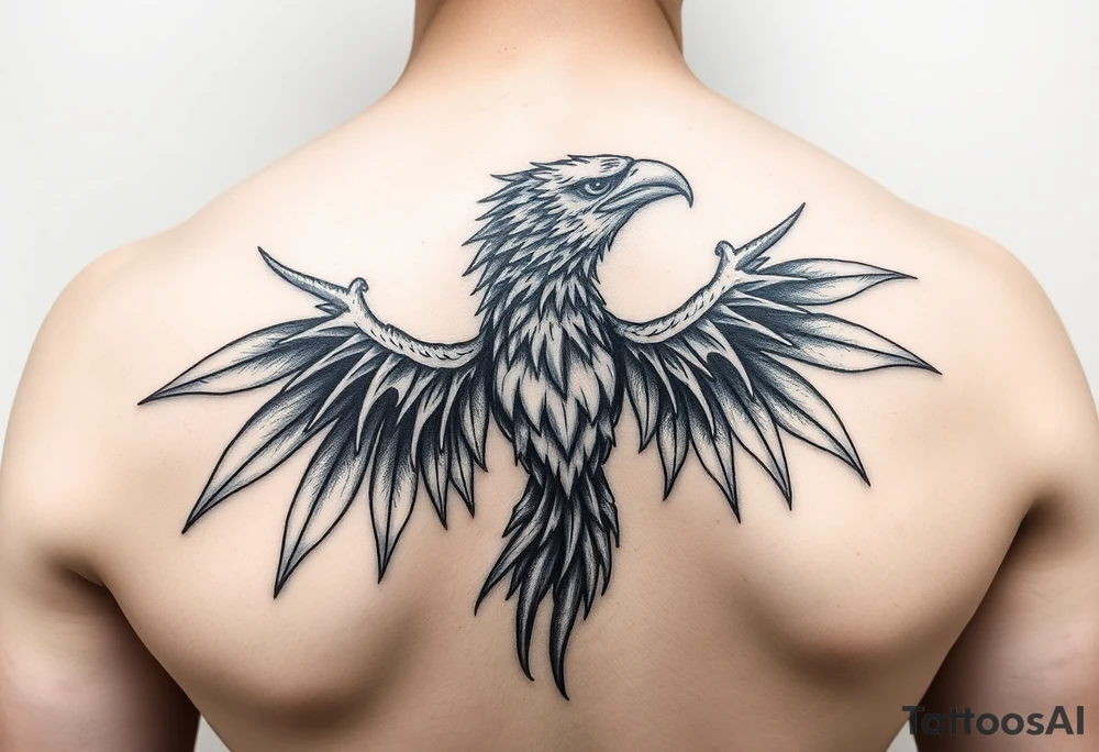 Demonic bird tattoo idea