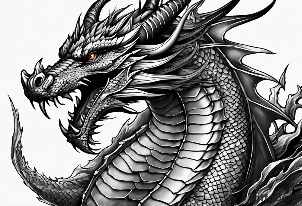 Dragon without wing is wrapped around a sword tattoo idea Dragon without wing is wrapped around a sword tattoo idea