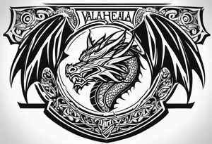 Valhalla sheild dragon tattoo idea