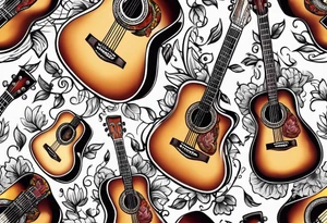 Acoustic Guitar tattoo idea