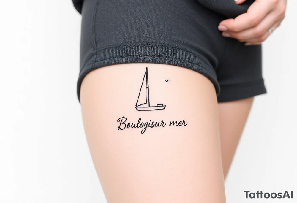 Boulogne sur mer with name underneath tattoo idea