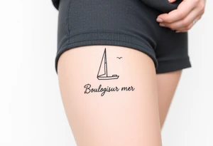 Boulogne sur mer with name underneath tattoo idea