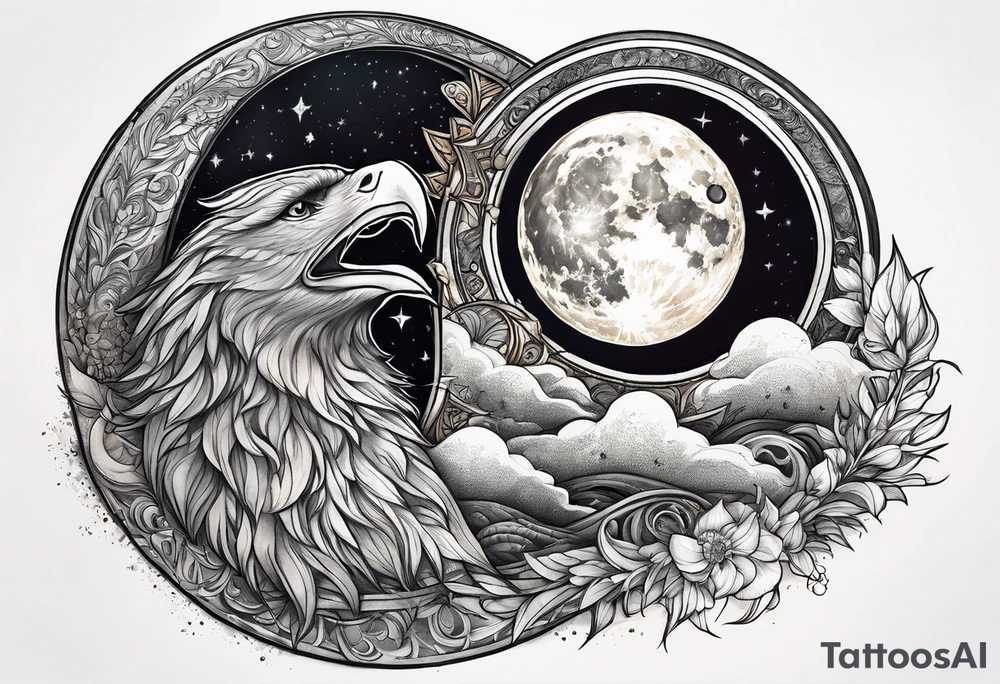 sacred moon tattoo idea