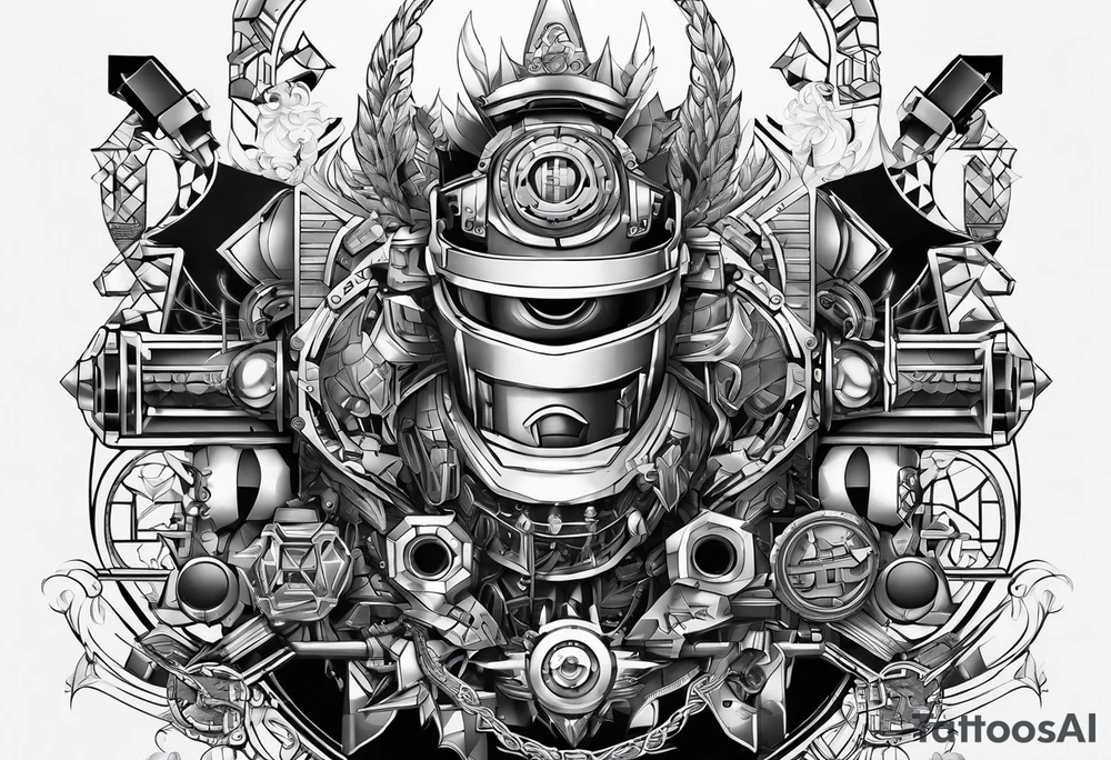 Robotic Cyber criminal tattoo idea