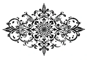 mytical shaman and mytolog style ornament with ancient rhyme tattoo idea