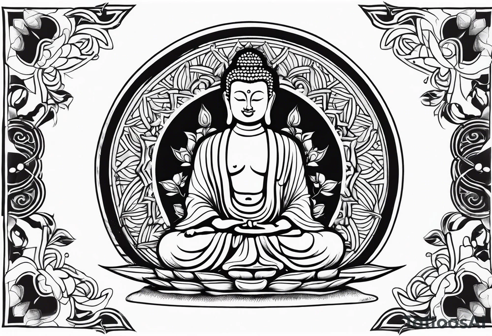 Serene Buddha tattoo idea