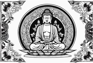 Serene Buddha tattoo idea