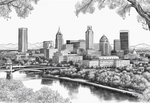 sacramento skyline tattoo tattoo idea