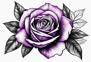 Purple rose tattoo idea