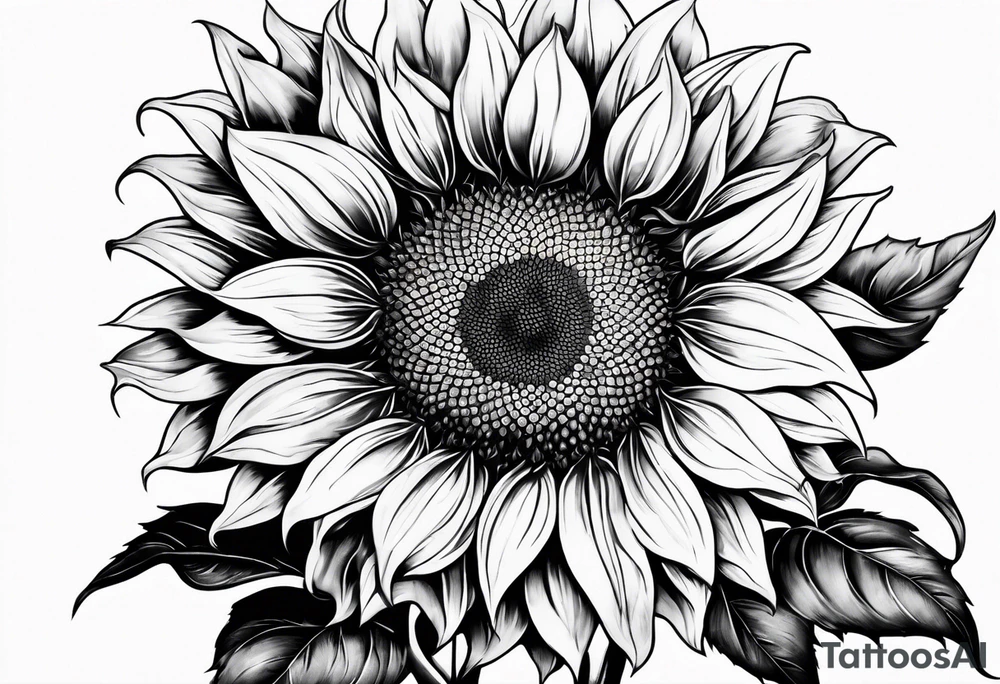 Sunflower tattoo idea