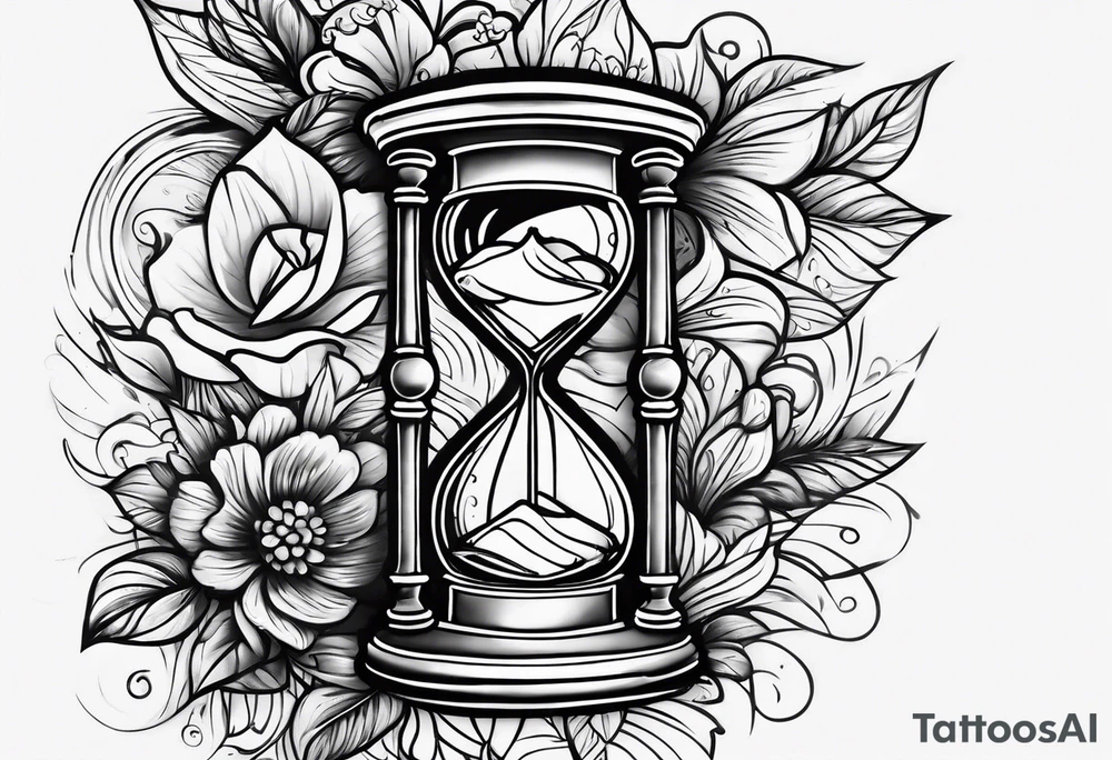 carpe diem hour glass tattoo idea