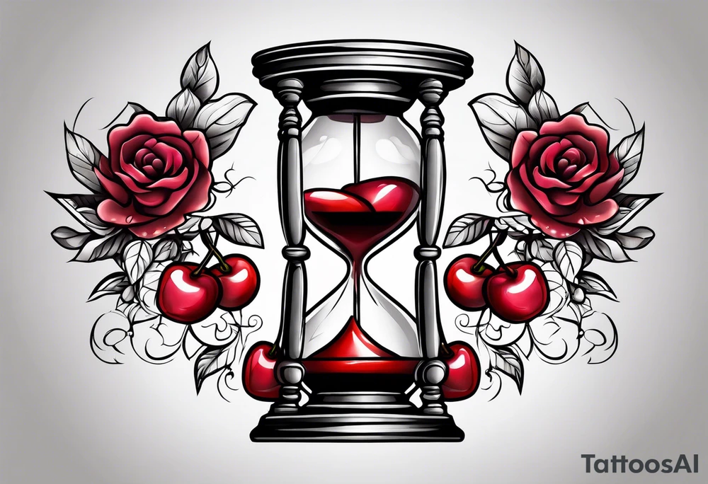 Cherry hourglass tattoo idea