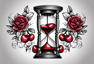 Cherry hourglass tattoo idea
