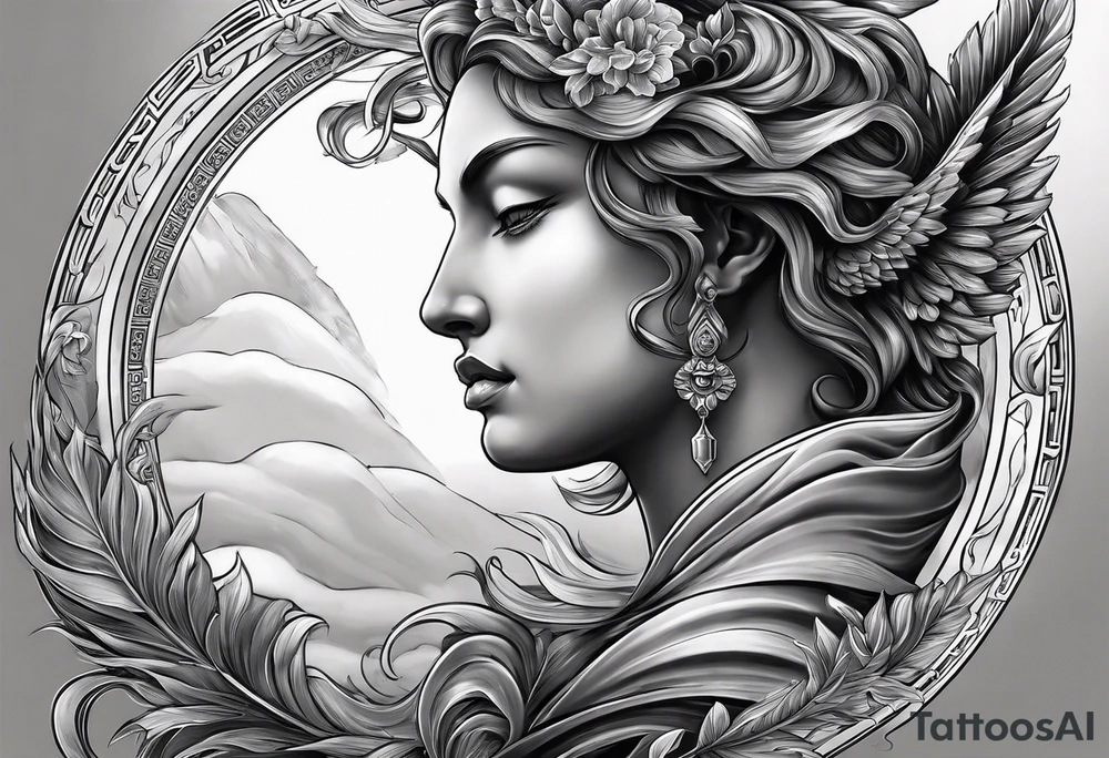 chasing my dreams, not giving up, hard work, dedication, focus, heart broken, recovered, pushing hard, got broke and gained again. I like greek gods tattoo idea