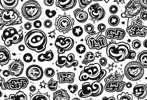 Dollar signs tattoo idea