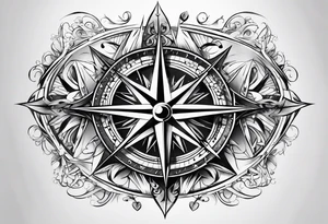 Compass stars tattoo idea