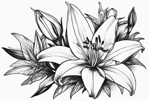 Lily with thorns, long tattoo idea