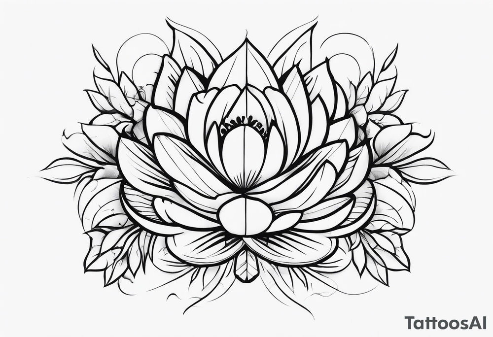 абстрактные линии в виде дыма tattoo idea
