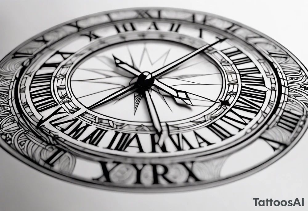 Simple Roman numerals of December 27th 1950 for a forearm tattoo idea