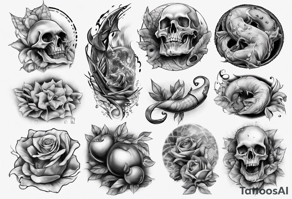 realistic stomach full sleeve tattoo idea
