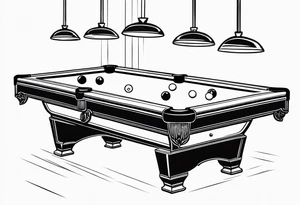 Pool table tattoo idea