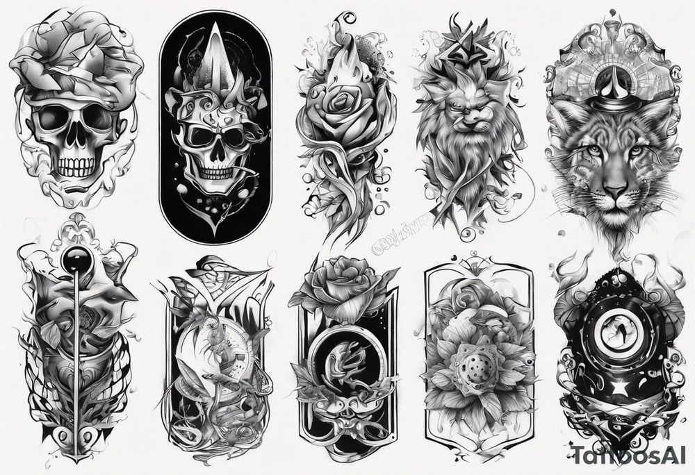 men’s arm sleeve tattoo idea