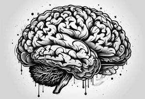 messy brain tattoo idea