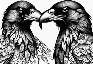 Crow medicine tattoo idea