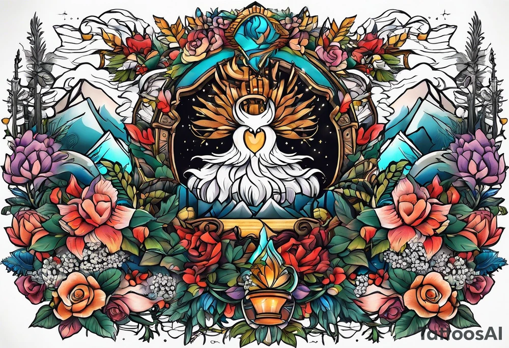 Backpacking tattoo idea