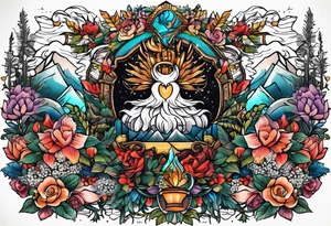 Backpacking tattoo idea
