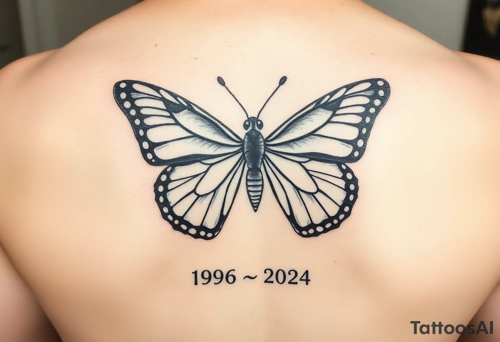 Butterfly memorial 
Ann Kilby 
1964-2024 tattoo idea