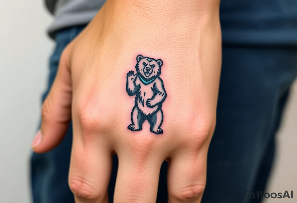 University of Northern Colorado bear mascot  standing up on 2 paws tattoo idea