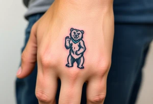 University of Northern Colorado bear mascot  standing up on 2 paws tattoo idea