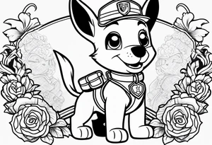 stitch paw patrol tattoo idea