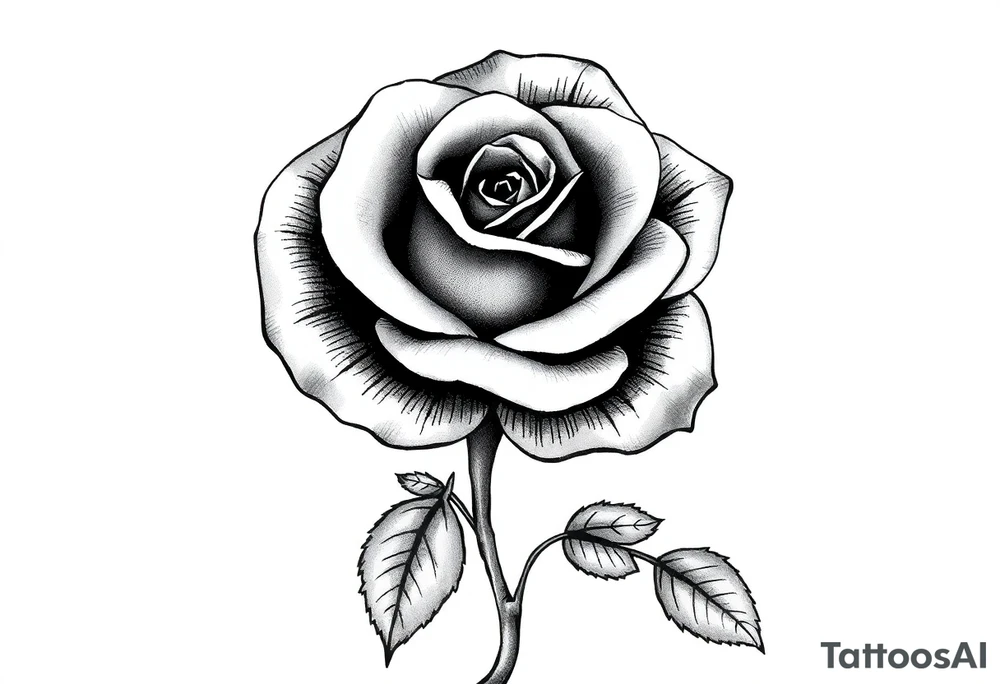 ROSE WITH THE STEM tattoo idea