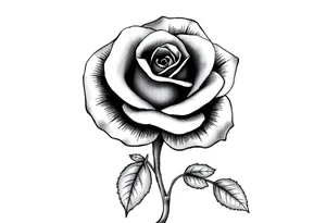 ROSE WITH THE STEM tattoo idea