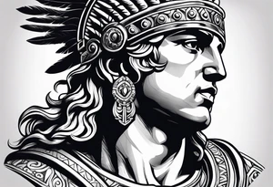 alexander the great with headdress tattoo idea