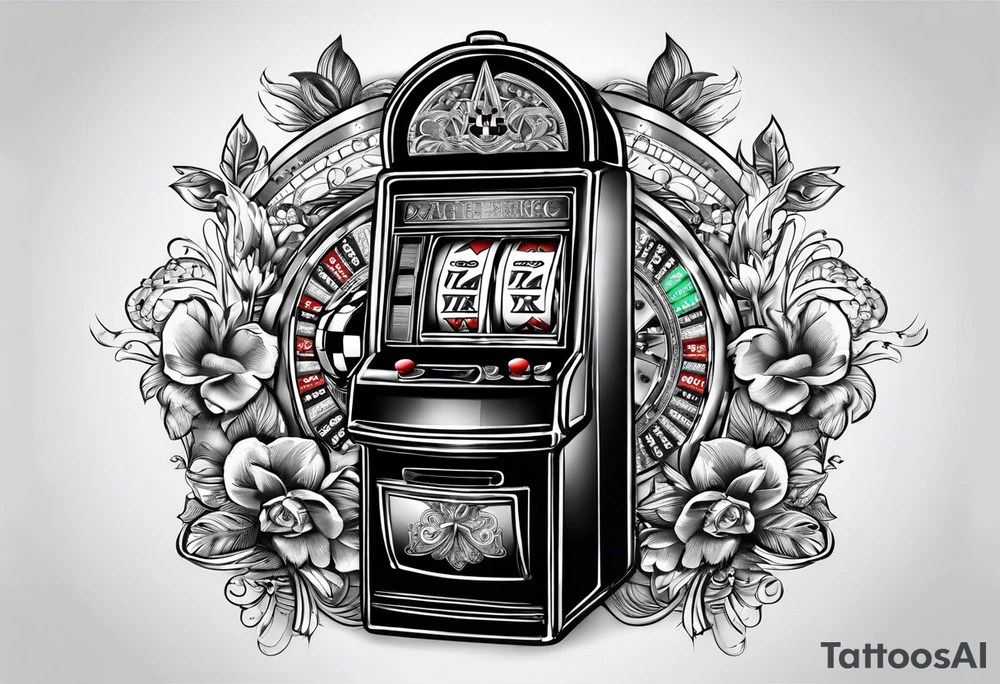 poker machine 7 casino tattoo idea