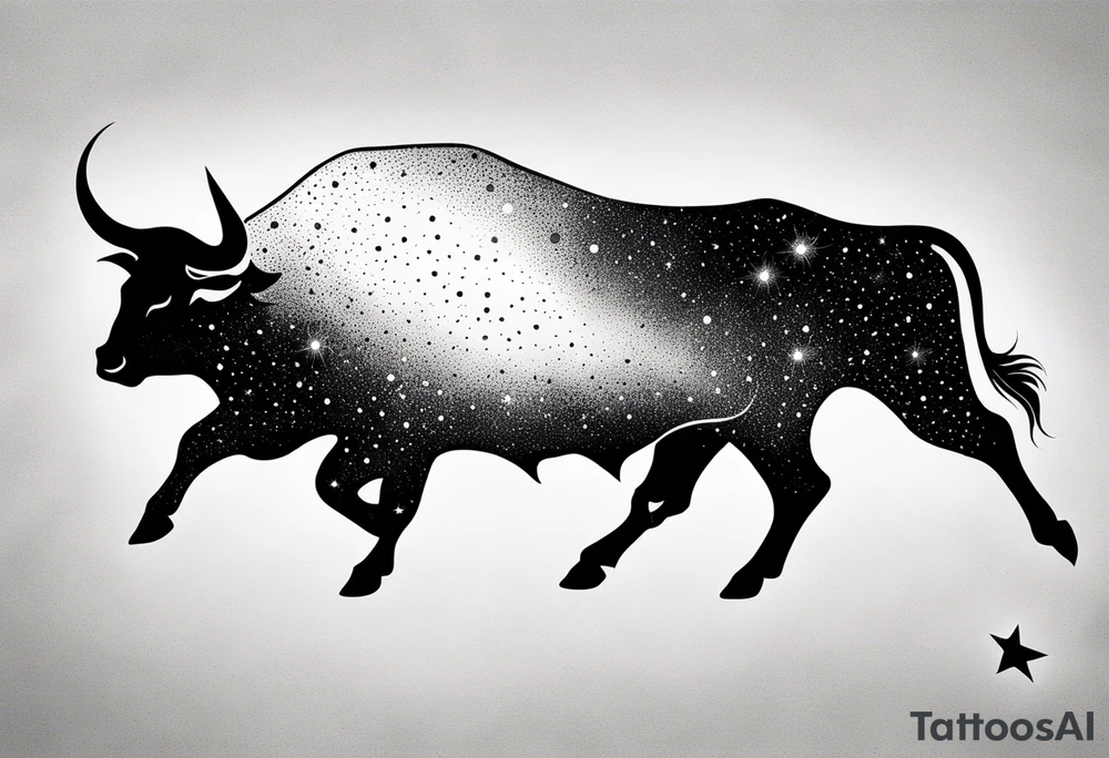 Taurus constellation stars only tattoo idea