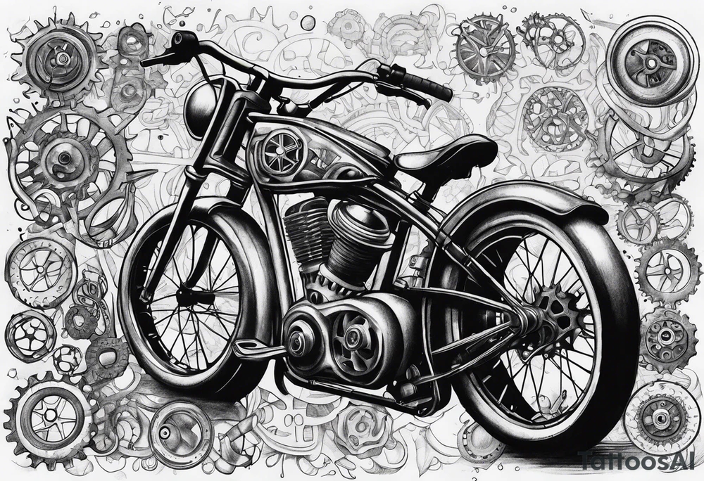 Bicycle gear tattoo idea