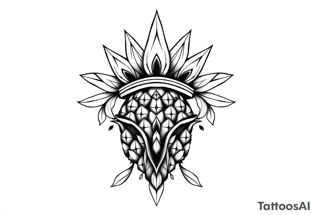 powerful majestic crown pineapple vagina, and anus tattoo idea powerful majestic crown pineapple vagina, and anus tattoo idea
